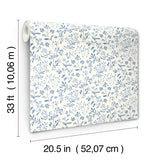 3125-72352 Tarragon Blue Dainty Meadow Wallpaper