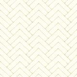 3125-72365 Oswin Light Yellow Tiered Herringbone Wallpaper