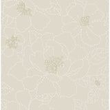 4122-27010 Gardena Light Grey Embroidered Floral Wallpaper