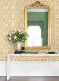4122-27021 Bancroft Gold Artistic Stripe Wallpaper