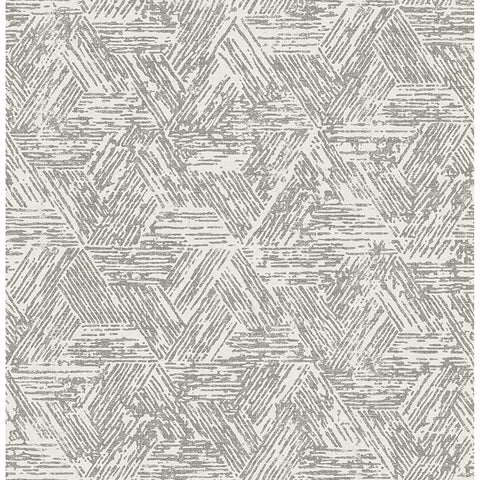 4122-27031 Retreat Charcoal Quilted Geometric Wallpaper