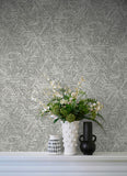 4122-27031 Retreat Charcoal Quilted Geometric Wallpaper