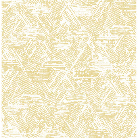 4122-27032 Retreat Yellow Quilted Geometric Wallpaper
