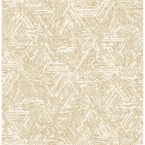 4122-27033 Retreat Light Brown Quilted Geometric Wallpaper