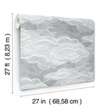 4122-72404 Vision Slate Stipple Clouds Wallpaper