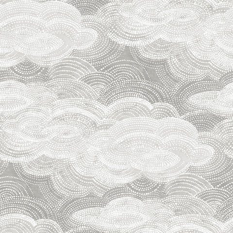 4122-72406 Vision Grey Stipple Clouds Wallpaper