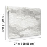 4122-72406 Vision Grey Stipple Clouds Wallpaper