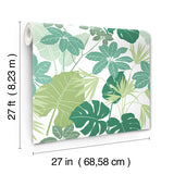 4122-72409 Medellin Green Rainforest Floor Wallpaper
