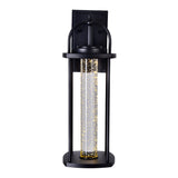 0407W7-1-101-A Greenwood LED Outdoor Black Wall Lantern