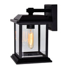 0409W8-1-101 Blackbridge 1 Light Outdoor Black Wall Lantern