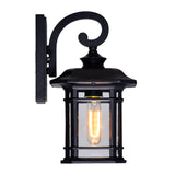 0411W8-1-101 Blackburn 1 Light Outdoor Black Wall Lantern