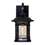 0411W8-1-101 Blackburn 1 Light Outdoor Black Wall Lantern