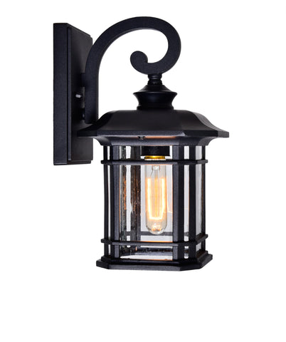 0411W8-1-101 Blackburn 1 Light Outdoor Black Wall Lantern