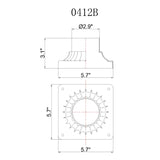 0412B Granville 3.25″ Black Pier Mount Base