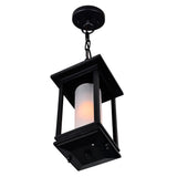 0412P7-1-101 Granville 1 Light Black Outdoor Hanging Light