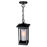 0412P7-1-101 Granville 1 Light Black Outdoor Hanging Light