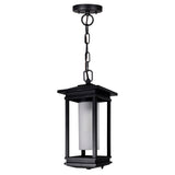 0412P7-1-101 Granville 1 Light Black Outdoor Hanging Light