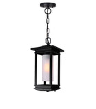 0412P7-1-101 Granville 1 Light Black Outdoor Hanging Light