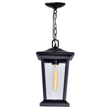 0413P8-1-101 Leawood 1 Light Black Outdoor Hanging Light