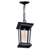 0413P8-1-101 Leawood 1 Light Black Outdoor Hanging Light