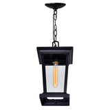 0413P8-1-101 Leawood 1 Light Black Outdoor Hanging Light