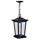 0413P8-1-101 Leawood 1 Light Black Outdoor Hanging Light