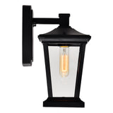 0413W7-1-101 Leawood 1 Light Black Outdoor Wall Light