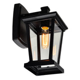 0413W7-1-101 Leawood 1 Light Black Outdoor Wall Light