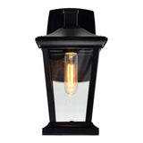 0413W7-1-101 Leawood 1 Light Black Outdoor Wall Light