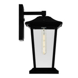 0413W8-1-101 Leawood 1 Light Black Outdoor Wall Light