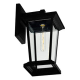 0413W8-1-101 Leawood 1 Light Black Outdoor Wall Light