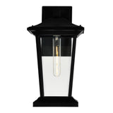 0413W8-1-101 Leawood 1 Light Black Outdoor Wall Light