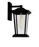 0413W8-1-101 Leawood 1 Light Black Outdoor Wall Light