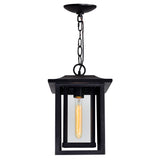 0414P10-1-101 Winfield 1 Light Black Outdoor Hanging Light