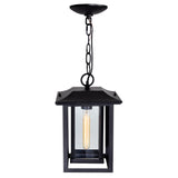 0414P10-1-101 Winfield 1 Light Black Outdoor Hanging Light