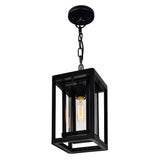 0415P7-1-101 Mulvane 1 Light Black Outdoor Hanging Light