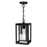 0415P7-1-101 Mulvane 1 Light Black Outdoor Hanging Light