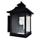 0416W9-A-2-101 Cleveland 2 Light Black Outdoor Wall Light