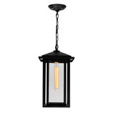 0417P9-1-101 Crawford 1 Light Black Outdoor Hanging Light