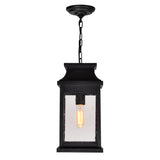 0418P7S-1 Milford 1 Light Outdoor Black Pendant