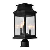 0418PT7S-3 Milford 3 Light Outdoor Black Lantern Head