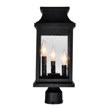 0418PT7S-3 Milford 3 Light Outdoor Black Lantern Head