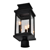 0418PT7S-3 Milford 3 Light Outdoor Black Lantern Head