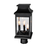 0418PT7S-3 Milford 3 Light Outdoor Black Lantern Head