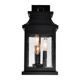 0418W7S-3 Milford 3 Light Outdoor Black Wall Lantern