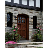 0418W7S-3 Milford 3 Light Outdoor Black Wall Lantern