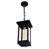 0422P7-1-101 Oakwood 1 Light Outdoor Black Pendant