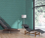 Z90010 LAMBORGHINI 2 Geometric Textured Modern Teal Trellis Wallpaper