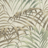 10015 71W9581 Foliage Metallic Texture Tropical Wallpaper