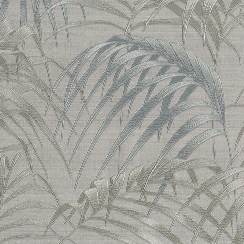 10015 94W9581 Foliage Metallic Texture Tropical Wallpaper